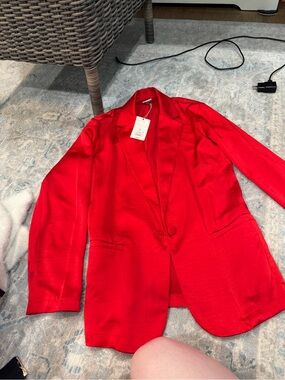a new day Bright Red Women's Blazer Jacket
